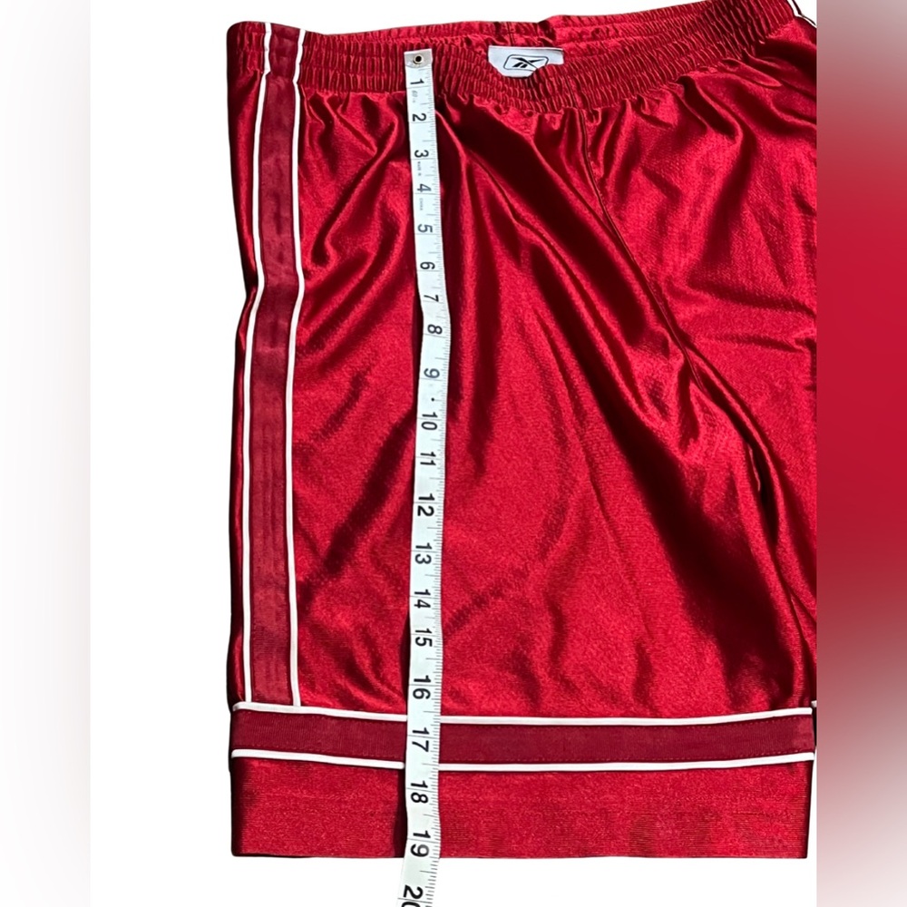 Men’s Vintage Reebok Red Basketball Shorts M | Athletic Workout - Picture 4 of 10